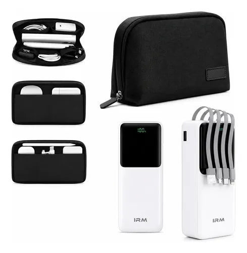 Kit Powerbank Rápido 20000mah Universal + Bolso Organizador