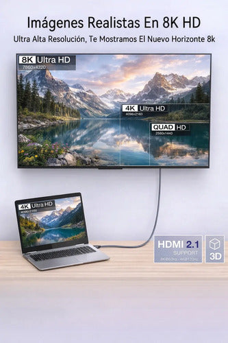 Cable Hdmi Irm 8k 60hz 1 5m 2.1v Ultra Hd Alta Definición
