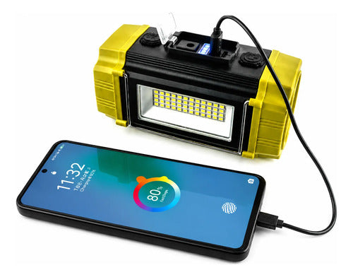 Kit Powerbank 30000mah Linterna Multifunción Led Y Audífonos Blanco/verde