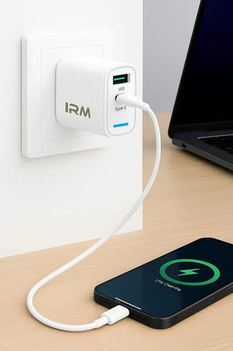 Cargador Rápido De Pared 25w Con Cable Tipo C Compatible Con Samsung Galaxy Y Android Blanco