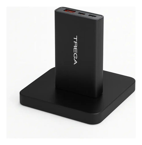 Power Bank Treqa De 10000 Mah Con Carga Rápida Y Usb-c Para Celulares Negro