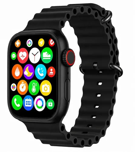 Smartwatch Diegmark W.9 Ultra Con Llamadas Bluetooth Y Monitoreo De Salud Para iPhone Y Android Negro Hebilla