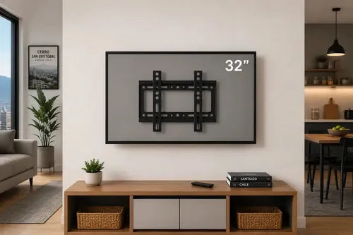 Soporte Fijo De Pared Para Smart Tv De 14 A 42  Con Vesa 200x200 Negro