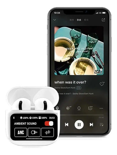 Audífonos In-ear Inalámbricos Diegmark A11 Pro Tws Con Micrófono Y Estuche Led Blanco
