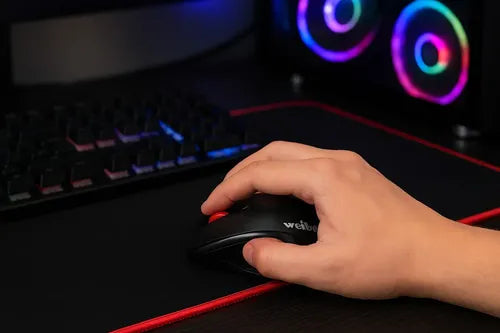 Mouse Inalámbrico Weibo W01 De 1600 Dpi Para Pc Y Notebook Negro
