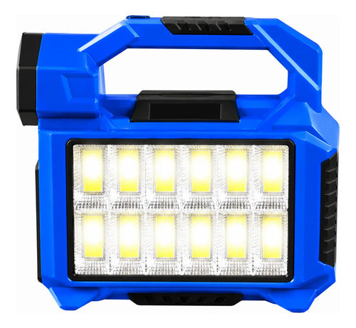 Linterna Led Solar Recargable 30w Con Luz Frontal Y Lateral