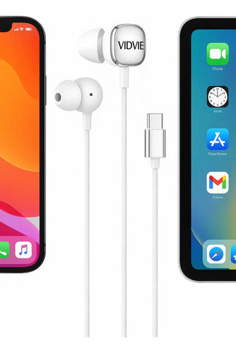 Audífonos In-ear Diegmark Tipo C Para Xiaomi Y Redmi Con Micrófono Y Sonido Hd Blanco