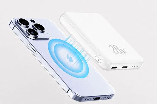 Kit Powerbank 5000mah Magnético Para iPhone Samsung + Bolso