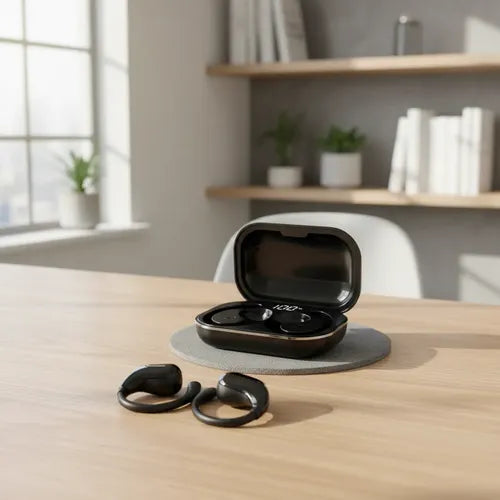 Audífonos Deportivos Bluetooth 5.3 Micrófono Control Táctil Negro