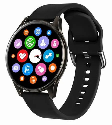 Smartwatch Diegmark Active 2 Con Llamadas Y Pantalla Hd Para iPhone Y Android Marrón Metalizado Hebilla Negro