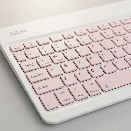 Mini Teclado Y Mouse Irm Inalámbrico Qwerty Español Mk-110 Rosa