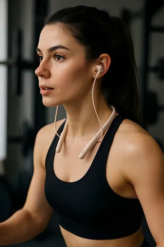 Audífonos Bluetooth Vidvie Bt888 Deportivos Gamer Ipx5 Neckband 20h Beige