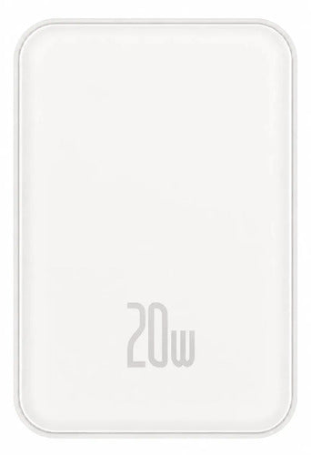Power Bank Magnético Inalámbrico De 5000mah Con Carga Rápida Pd20w Para iPhone Y Android Blanco
