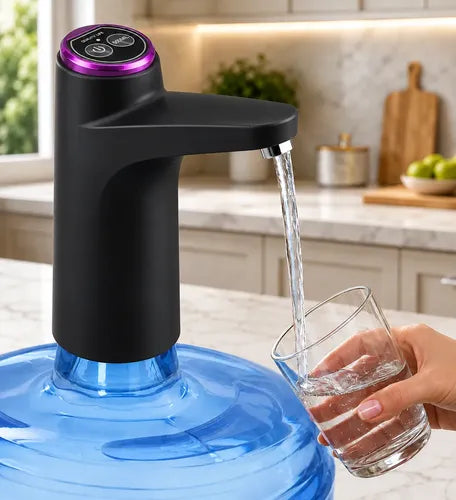 Dispensador De Agua Eléctrico Usb Recargable 8 A 20 L Negro