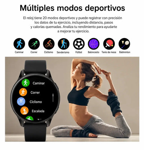 Smartwatch Diegmark Active 2 Con Llamadas Y Pantalla Hd Para iPhone Y Android Marrón Metalizado Hebilla Negro