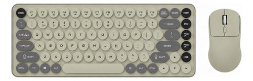 Kit Teclado Y Mouse Inalámbricos Teclas Redondas Silencioso