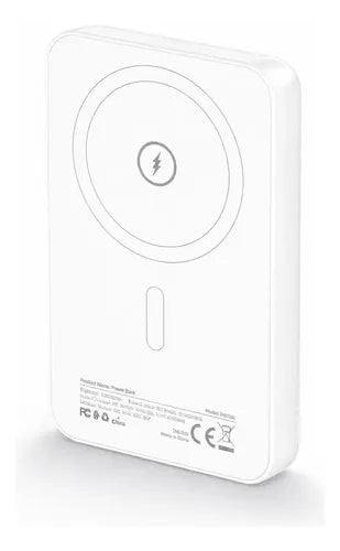 Power Bank Magnético Inalámbrico De 10000mah Con Carga Rápida 22.5w Para iPhone Magsafe Y Android Blanco