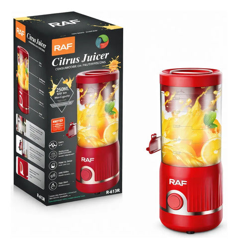 Exprimidor De Cítricos Portátil 45w 250ml Recargable Compact Rojo 50 Hz/60 Hz