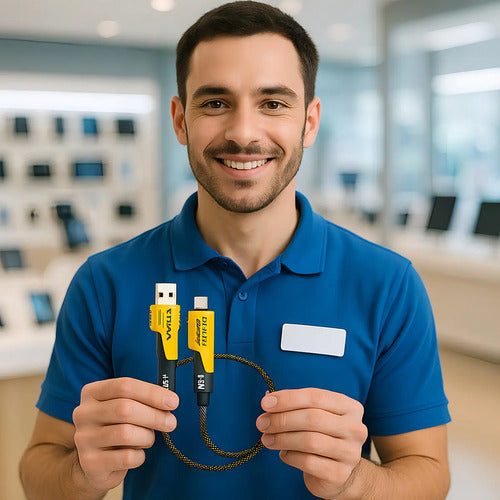 Cable Usb A Tipo C De 1 M, Diegmark Ca-888 Para Carga Rápida Y Datos Negro