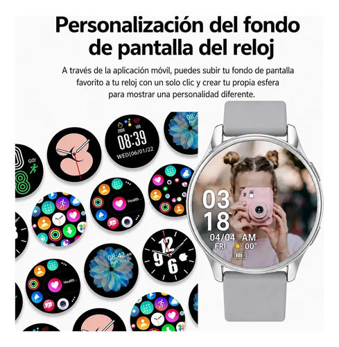 Smartwatch Diegmark Active.2 Sport Con Llamadas Bluetooth Para Android Y Ios Plateado Hebilla Gris