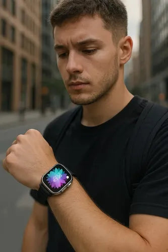 Kit Smartwatch D96 Plus Con Audífonos Inalámbricos Pantalla Led - 7 Correas - Carga Inalámbrica Pantalla Hd Regalo Ideal Fitness Notificaciones Compatible Android Ios Uso Diario Plateado 4 Colores