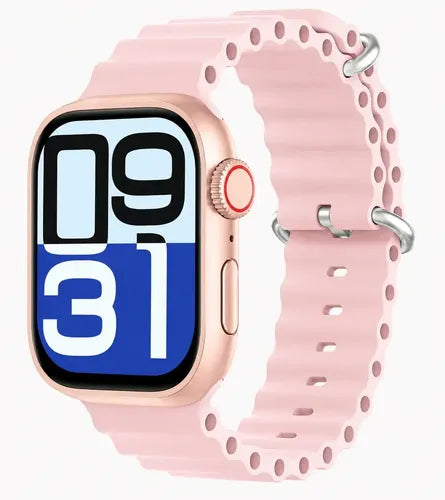 Smartwatch Diegmark W9 Ultra De 45 Mm Para Llamadas Y Salud Hebilla Rosa Oro Brillante