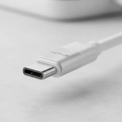 Cable Usb-c A Usb-c Silicona Flexible Carga Rápida 120w 1m Blanco