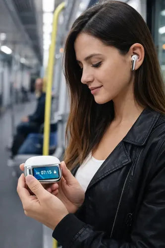 Audífonos Inalámbricos T-41 Con Pantalla Táctil Y Sonido Potente Para Deporte Blanco/plata