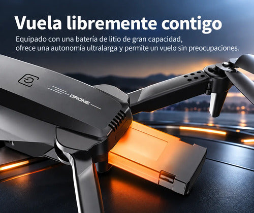 Drone Plegable Wifi Con Cámara Hd Control Remoto Giro 360° Gris