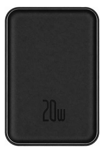 Kit Powerbank 5000mah Magnético Para iPhone Samsung + Bolso Negro/gris