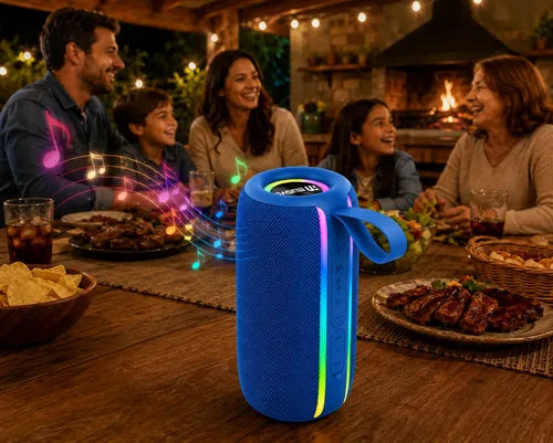 Parlante Bluetooth 8w Tws Luces Led Recargable Usb 1500mah