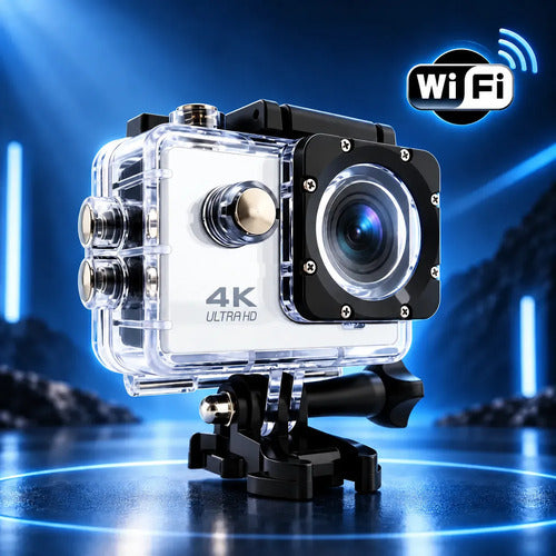 Cámara Deportiva Acción 4k Wifi 16mp 170° Sumergible 30m