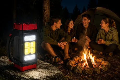 Linterna Solar Led Multifunción Recargable Usb + Powerbank Blanca/ Amarilla Negro/rojo