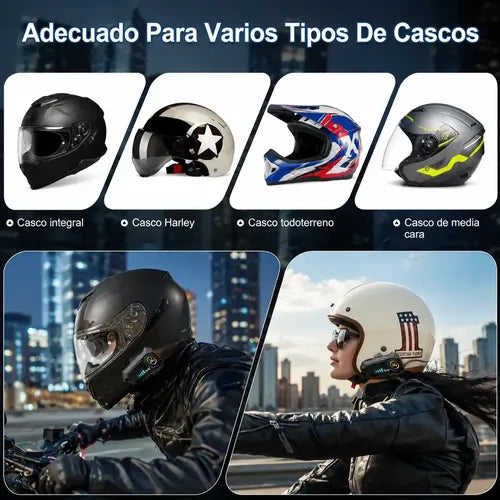 Intercomunicador Diegmark Y10 2x Bluetooth 6.0 Para Cascos De Moto Con Reducción De Ruido Y Resistencia Ipx6