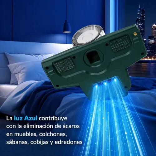 Aspiradora Anti Ácaros Inalámbrica K12 Para Colchones Sofás Verde Musgo