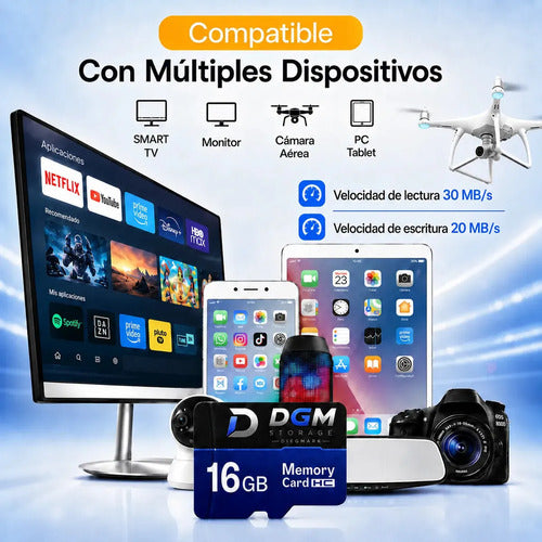 Tarjeta Microsdhc Diegmark 16 Gb Clase 10 Con Adaptador Sd