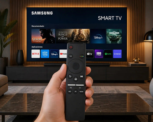 Control Remoto Compatible Con Samsung Smart Tv Reemplazo Negro