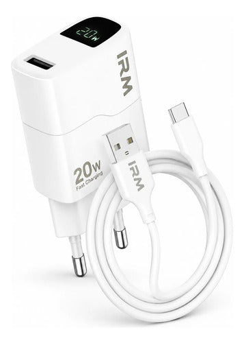 Cargador Rápido 20w Usb C Para Samsung Xiaomi Android Blanco