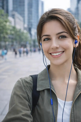 Audífonos In-ear Hi-fi Con Usb-c Y Micrófono Para Android Azul