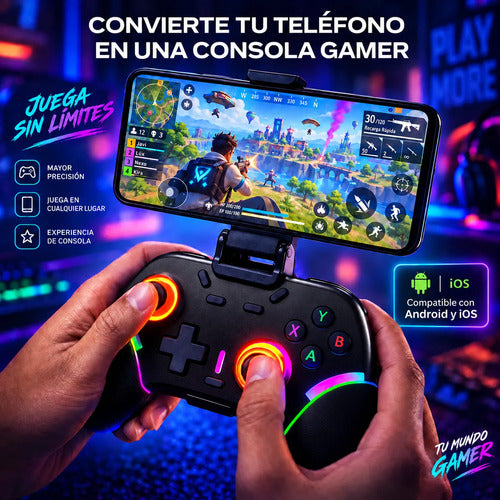 Control Joystick Gamer X9 Inalámbrico Rgb Multiplataforma