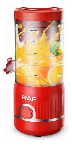 Exprimidor De Cítricos Portátil 45w 250ml Recargable Compact Rojo 50 Hz/60 Hz