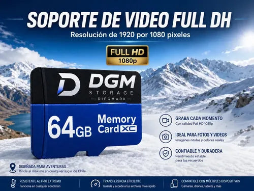 Tarjeta Microsdxc Diegmark 64 Gb Con Adaptador Sd Para Celulares Y Cámaras
