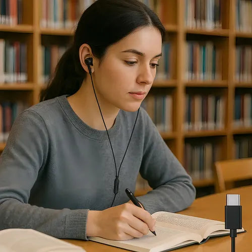 Audífonos In-ear Diegmark Sl-e120 Usb-c Con Micrófono Y Reducción De Ruido Negro