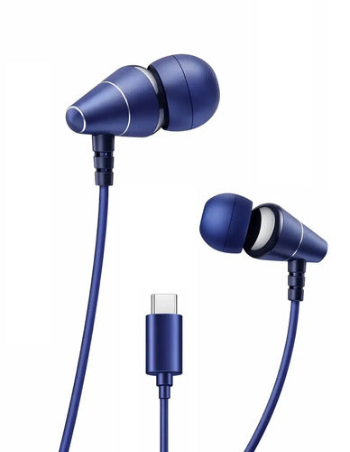 Audífonos In-ear Hi-fi Con Usb-c Y Micrófono Para Android Azul