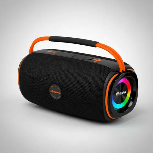 Parlante Bluetooth 10w Luces Rgb Recargable Radio Fm Tws Negro