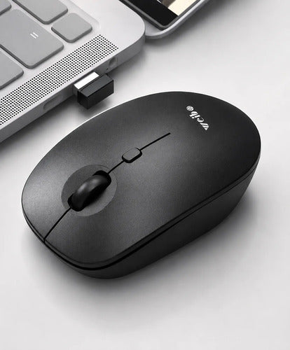 Mouse Inalámbrico W05 Bluetooth 5.0 Y 2.4 Ghz 1600 Dpi Negro