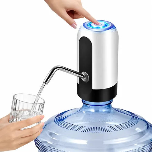Dispensador De Agua Eléctrico Usb Recargable Para Bidón 20l Blanco