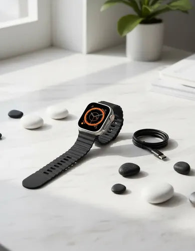 Smartwatch Vidvie Ultra 1.85  Aleación Zinc Bluetooth 5.0 Blanco Corrugado Negro