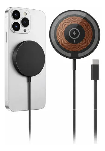 Cargador Inalámbrico Magnético Usb-c Compatible Con iPhone Blanco