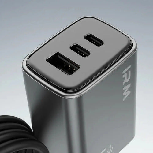 Cargador Rápido 45w 3 Puertos Con Cable Usb C A Usb C Carga Rápida Pd Compatible Con Samsung Motorola Xiaomi Redmi Huawei iPhone 15 Negro